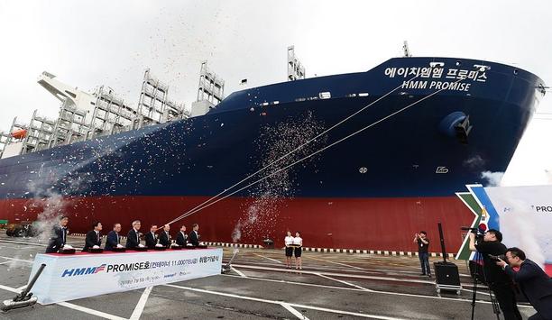 HMM launches two 11,000 TEU containerships equipped with scrubber systems