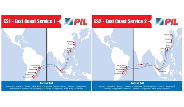 PIL enhances presence in East Coast South America with East Coast Service 1 (ES1) and East Coast Service 2 (ES2)