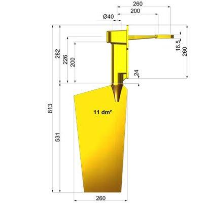 Italian Propellers TNI40200-11 S0 Nibral Rudders