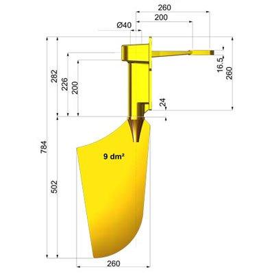 Italian Propellers TNI40200-9 S0° Nibral Rudders