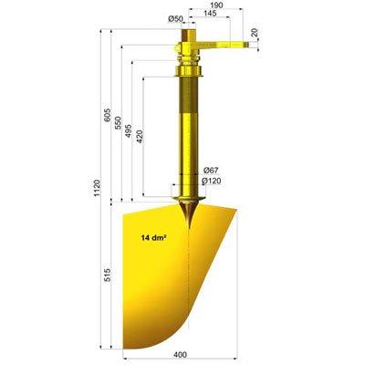 Italian Propellers TNI50495-14T P Nibral Rudders