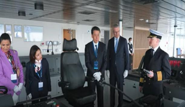 The namegiving ceremony of Maersk’s 2nd large methanol-enabled vessel
